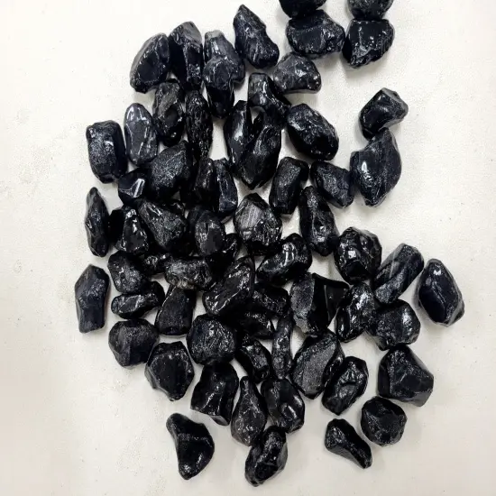 Raw Apache Tears Crystal Stones Medium Chunks Healing Crystals Bulk {6}