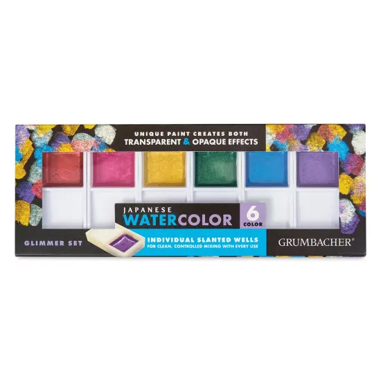 Grumbacher Japanese Watercolors - Set of 6, Glimmer Set {1}