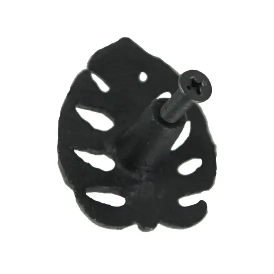 Set of 6 Cast Iron Monstera Leaf Drawer Pulls {3}