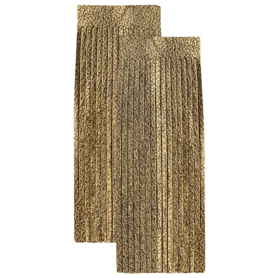 Realeather(R) Crafts Metallic Deerskin Fringe 2"X6" 2/Pkg-Bronze {3}