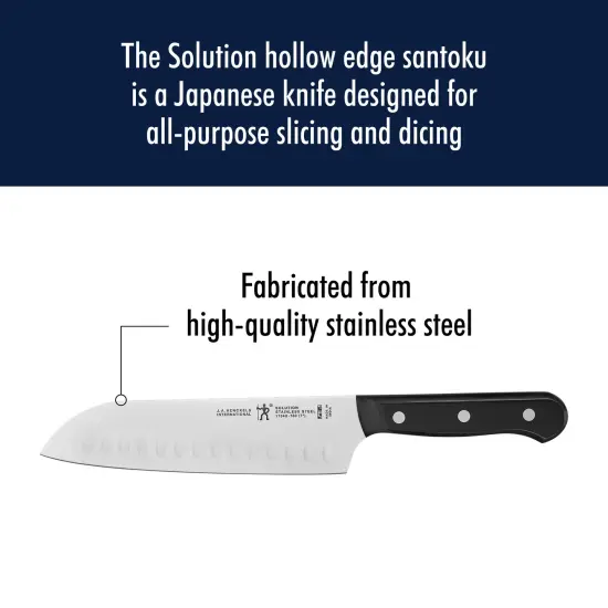 HENCKELS Solution 7-inch Hollow Edge Santoku Knife {4}