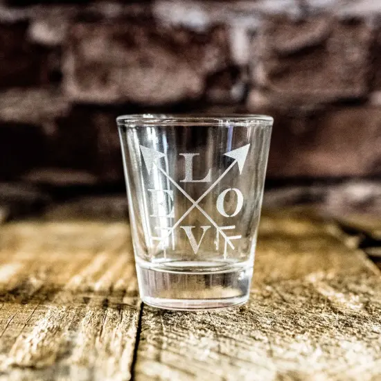 2oz Love Arrows Shot glass {1}