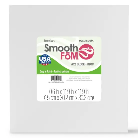 FloraCraft SmoothFoM Block Bulk Pack-11.9"X11.9"X0.6" {1}