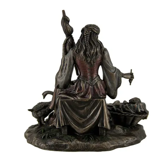 Frigga Norse Goddess of Destiny Love and Marriage w/Infant Animals & Spindle {5}