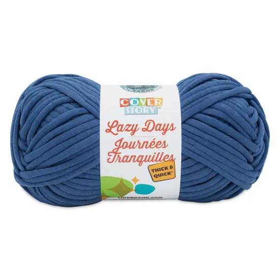 Lion Brand Cover Story Lazy Days Thick & Quick Yarn - Navy, 125 yards {1}
