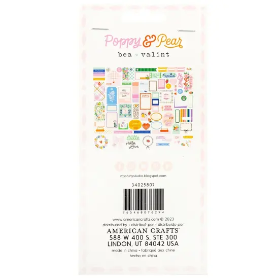 American Crafts Poppy And Pear Ephemera Die-Cuts 72/Pkg-Journaling {3}