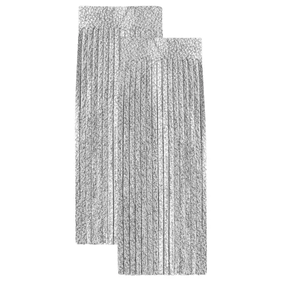 Realeather(R) Crafts Metallic Deerskin Fringe 2"X6" 2/Pkg-Silver {3}