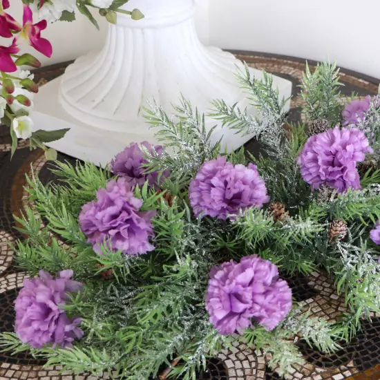 Box of 100: Lavender Silk Carnation Picks, 5" Long, 3.5" Wide, Artificial Flowers, Floral Picks, Floral Home by Artificial Flowers {5}