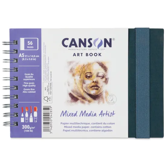 Canson Mixed Media Artist Art Book - 8-1/4" x 5-7/8", 28 Sheets {1}