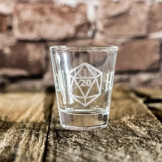 2oz Critical Hit Shot glass {4}
