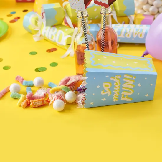 Big Dot of Happiness Party Time - Happy Birthday Party Favor Popcorn Treat Boxes - Set of 12 {3}