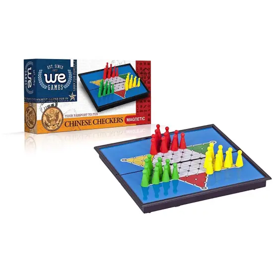 WE Games Magnetic Folding Travel Chinese Checkers Board Game {1}