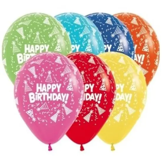 Assorted Birthday Hat Balloons - 11 inches | Celebration with top-notch party hats | RAHEEV&reg; {3}