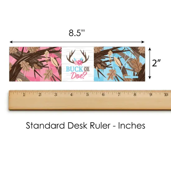 Big Dot of Happiness Buck or Doe - Hunting Gender Reveal Party Water Bottle Sticker Labels - Set of 20 {6}