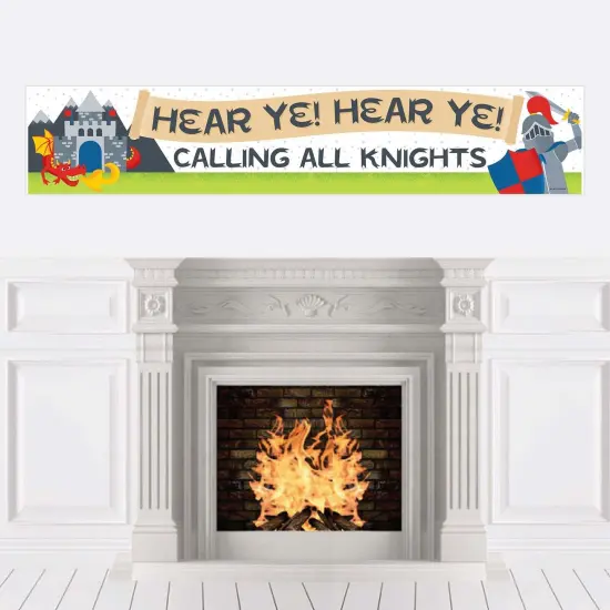 Big Dot of Happiness Calling All Knights and Dragons - Medieval Decorations Party Banner {1}