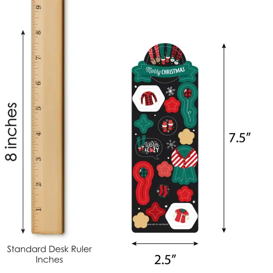Big Dot of Happiness Christmas Pajamas - Holiday Plaid PJ Party Favor Kids Stickers - 16 Sheets - 256 Stickers {4}