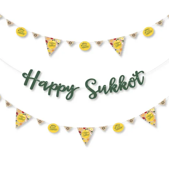 Big Dot of Happiness Sukkot - Sukkah Holiday Letter Banner Decoration - 36 Banner Cutouts and Happy Sukkot Banner Letters {1}