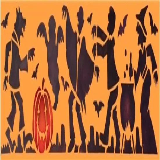 Halloween Monster Cake Stencil Side: Witch, Dracula, Ghost, Werewolf, Frankenstein | C460 by Designer Stencils | Cake Decorating Tools | {3}