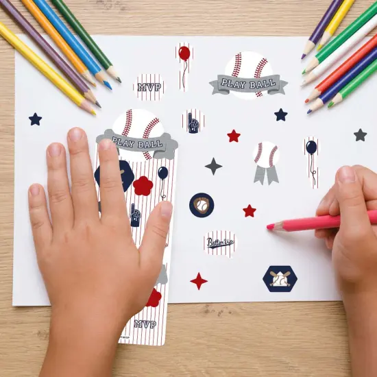 Big Dot of Happiness Batter Up - Baseball - Birthday Party Favor Kids Stickers - 16 Sheets - 256 Stickers {7}