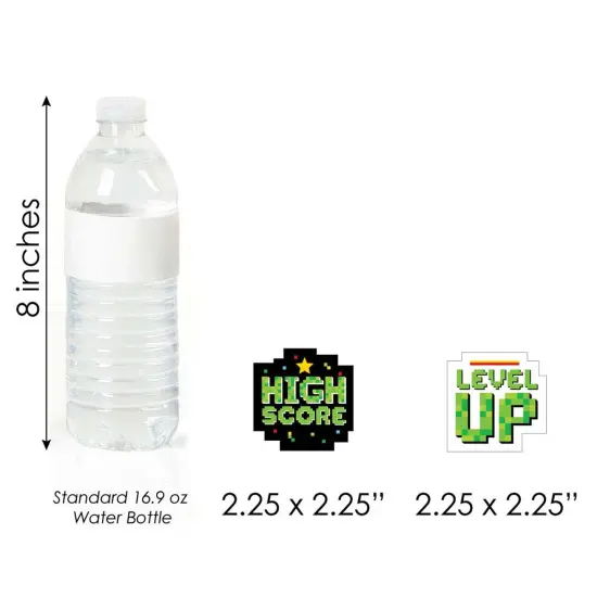 Big Dot of Happiness Game Zone - DIY Shaped Pixel Video Game Party or Birthday Party Cut-Outs - 24 Count {6}