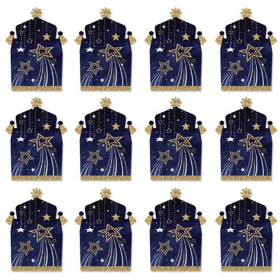 Big Dot of Happiness Starry Skies - Treat Box Party Favors - Gold Celestial Party Goodie Gable Boxes - Set of 12 {6}