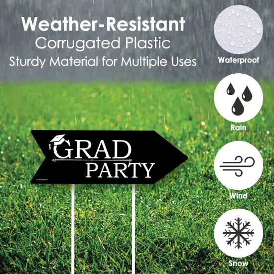 Big Dot of Happiness Graduation Cheers - Graduation Party Sign Arrow - Double Sided Directional Yard Signs - Set of 2 {4}