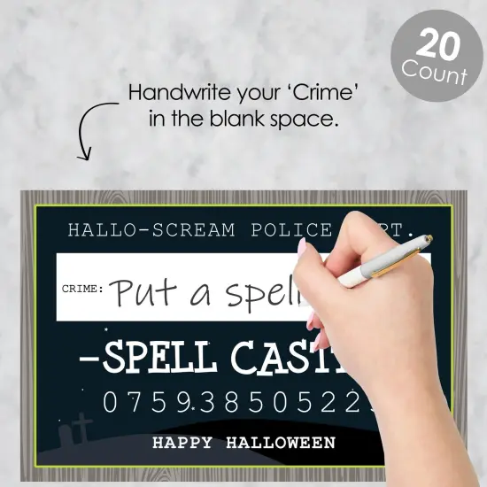 Big Dot of Happiness Trick or Treat - Halloween Party Mug Shots - 20 Piece Photo Booth Props Kit {3}