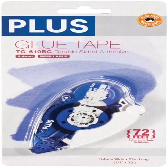 Plus High Capacity Glue Tape Dispenser-.33"X72' {1}