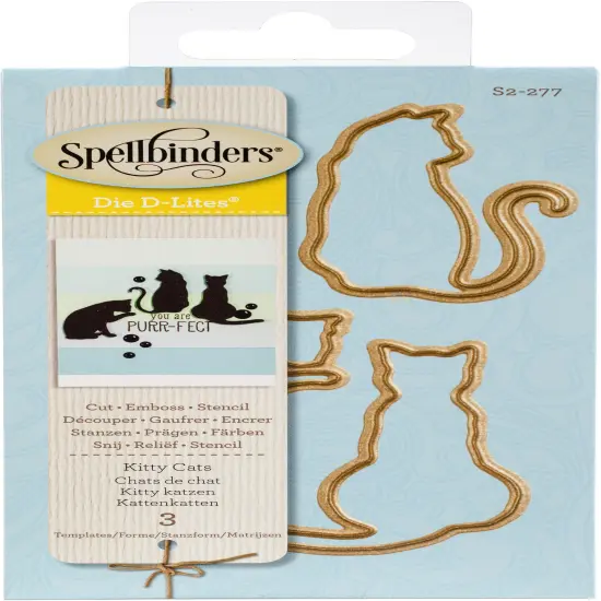 Spellbinders Shapeabilities Die D-Lites-Kitty Cats 1.15" To 1.85" {1}