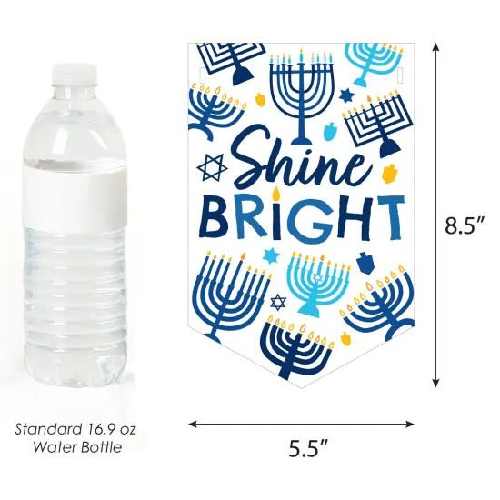 Big Dot of Happiness Hanukkah Menorah - Chanukah Holiday Party Bunting Banner - Party Decorations - Happy Hanukkah {3}