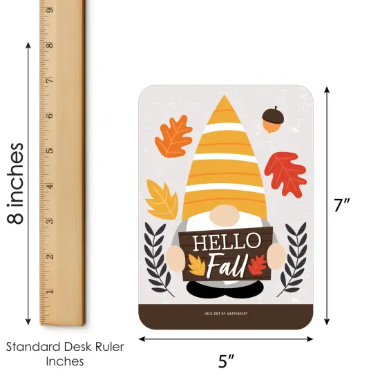 Big Dot of Happiness Fall Gnomes - Bingo Cards and Markers - Autumn Harvest Party Bingo Game - Set of 18 {6}