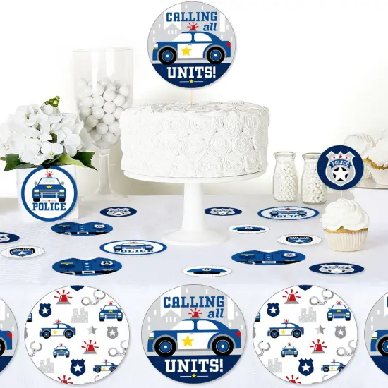 Big Dot of Happiness Calling All Units - Police - Cop Birthday Party or Baby Shower Giant Circle Confetti - Party D&eacute;cor - Large Confetti 27 Count {4}
