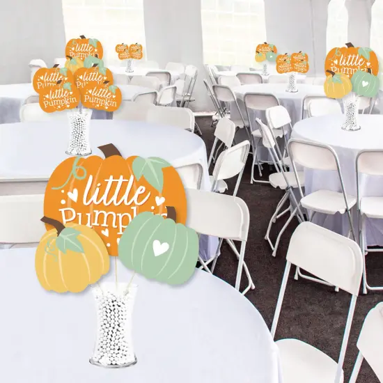 Big Dot of Happiness Little Pumpkin - Fall Birthday Party or Baby Shower Centerpiece Sticks - Showstopper Table Toppers - 35 Pieces {3}