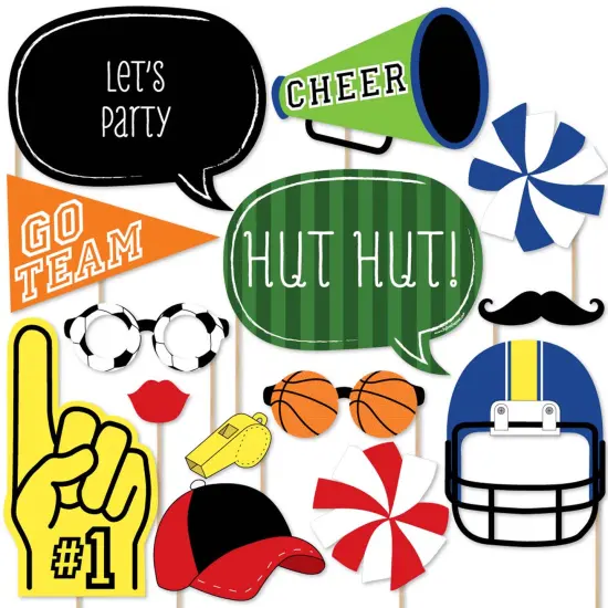 Big Dot of Happiness Sports Party - Photo Booth Props Kit - 20 Count {1}