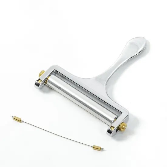 Norpro Adjustable Cheese Slicer for Perfect Slices Zinc Alloy with Extra Wire {1}