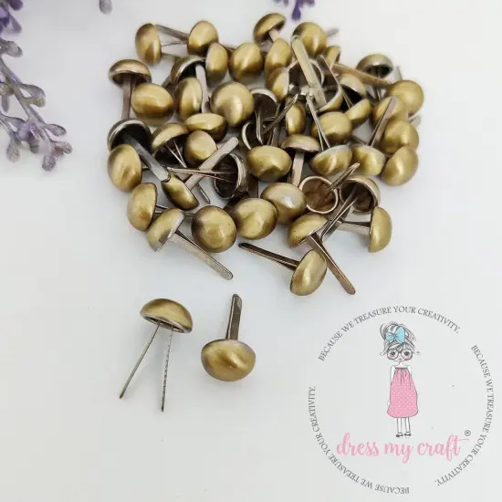 Dress My Craft Brads 9mm 30/Pkg-Antique Bronze {4}