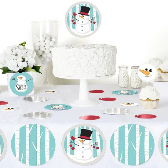 Big Dot of Happiness Let It Snow - Snowman - Holiday Party Giant Circle Confetti - Christmas Party Decorations - Large Confetti 27 Count {6}