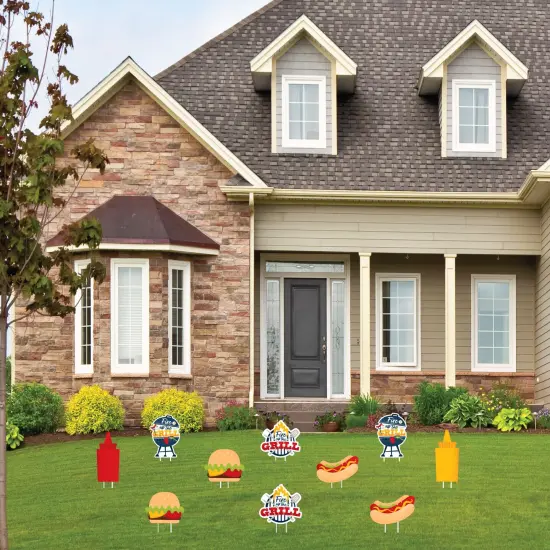 Big Dot of Happiness Fire Up the Grill - Lawn Decorations - Outdoor Summer BBQ Picnic Party Yard Decorations - 10 Piece {3}