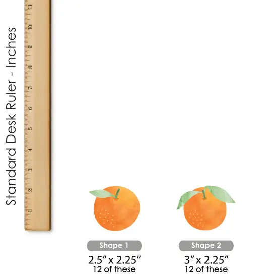 Big Dot of Happiness Little Clementine - DIY Shaped Orange Citrus Baby Shower or Birthday Party Cut-Outs - 24 Count {6}