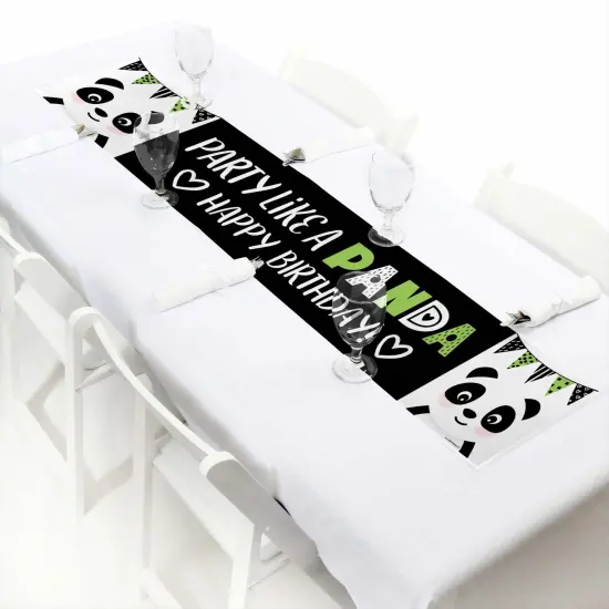 Big Dot of Happiness Party Like a Panda Bear - Happy Birthday Decorations Party Banner {7}