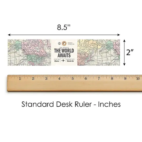 Big Dot of Happiness World Awaits - Travel Themed Party Water Bottle Sticker Labels - Set of 20 {6}