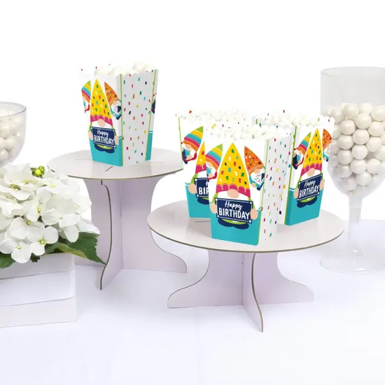 Big Dot of Happiness Gnome Birthday - Happy Birthday Party Favor Popcorn Treat Boxes - Set of 12 {4}