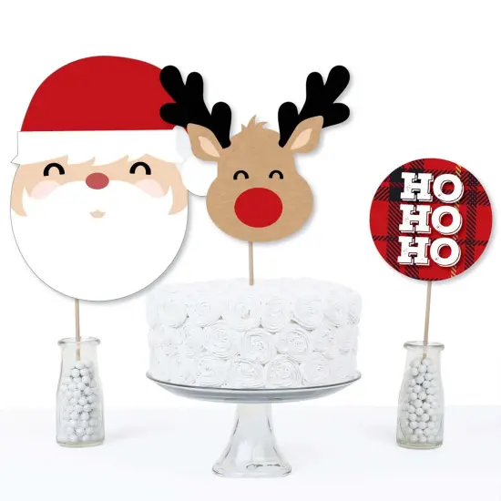 Big Dot of Happiness Jolly Santa Claus - Christmas Party Centerpiece Sticks - Table Toppers - Set of 15 {4}