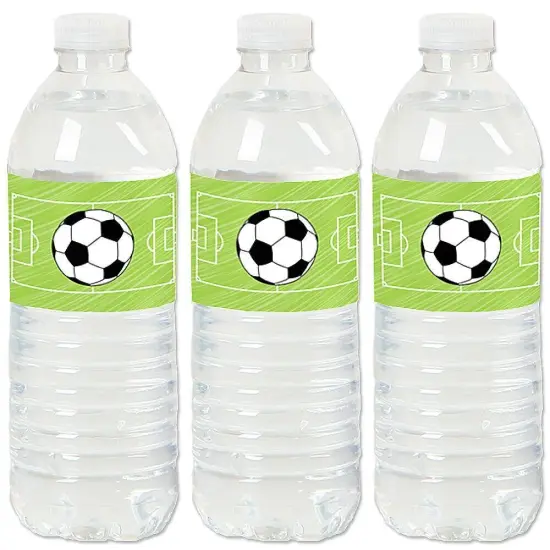 Big Dot of Happiness Goaaal - Soccer - Baby Shower or Birthday Party Water Bottle Sticker Labels - Set of 20 {1}