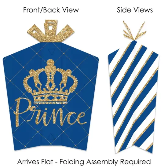 Big Dot of Happiness Royal Prince Charming - Table Decorations - Baby Shower or Birthday Party Fold and Flare Centerpieces - 10 Count {3}