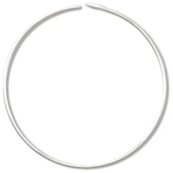 Beadalon Ear Wire Beading Hoops Medium 25mm 14/Pkg-Silver-Plated & Nickel-Free {2}