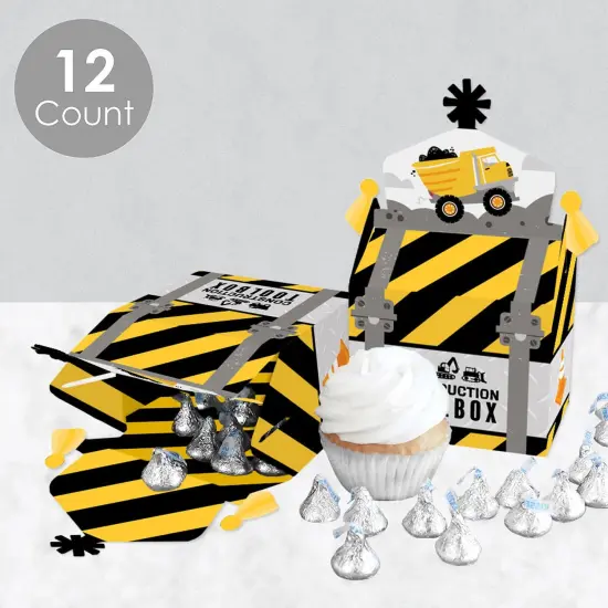 Big Dot of Happiness Dig It - Construction Party Zone - Treat Box Party Favors - Baby Shower or Birthday Party Goodie Gable Boxes - Set of 12 {4}