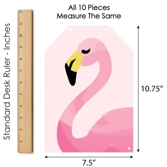 Big Dot of Happiness Pink Flamingo - Party Like a Pineapple - Hanging Vertical Paper Door Banners - Tropical Summer Party Wall Kit - Indoor Door Decor {7}