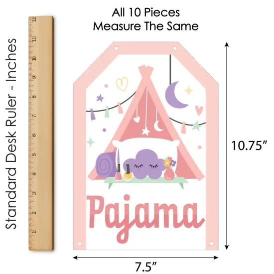 Big Dot of Happiness Pajama Slumber Party - Hanging Vertical Paper Door Banners - Girls Sleepover Birthday Party Wall Decoration Kit Indoor Door Decor {7}