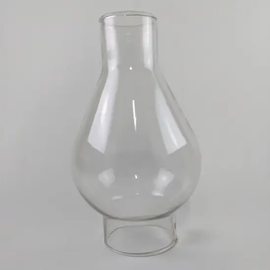 Clear Glass Lamp Chimney, Replacement Hurricane Globe Measures 2 7/8 Inch Diameter Base x 9 Inches High for Oil or Kerosene Lanterns {1}